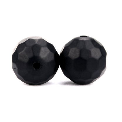 20pcs 12mm 15mm Macaron Polyhedron Silicone Beads Single Color 2