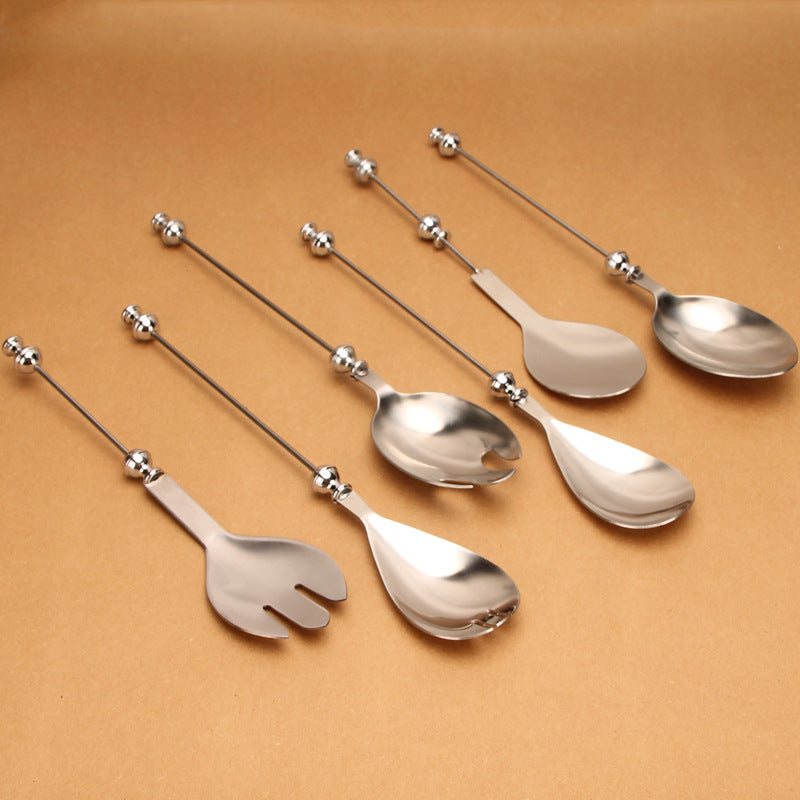 Beadable Salad Fruit Spoon Stainless Steel DIY Craft Supplies