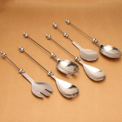 Beadable Salad Fruit Spoon Stainless Steel DIY Craft Supplies