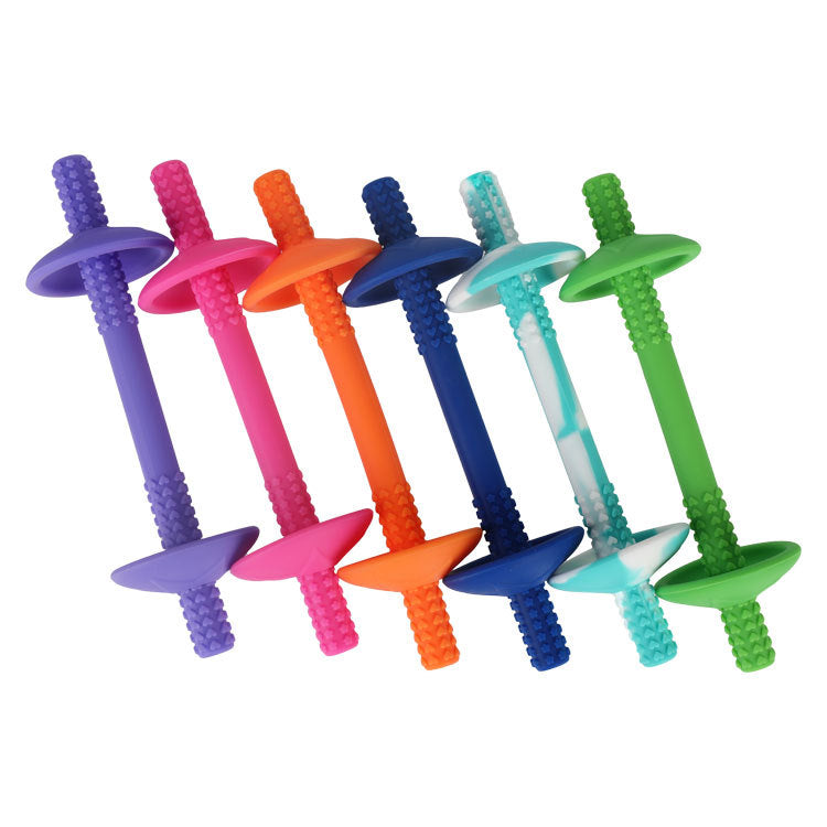 Silicone Teething Toy Hollow Tube for Baby Sensory Chewing 4