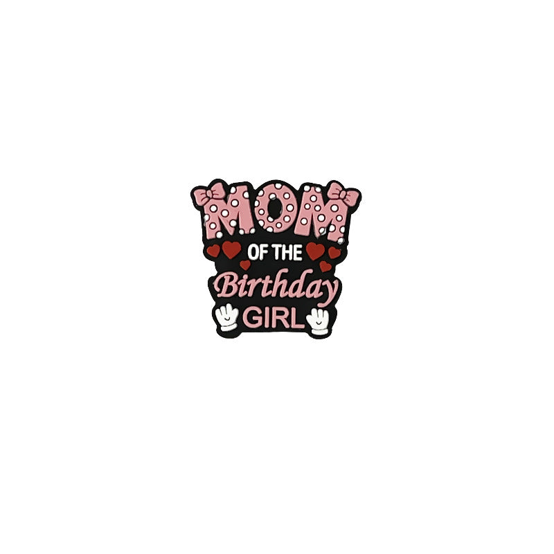 20Pcs Silicone Focal Beads Mother's Day Text and Figure Designs 9