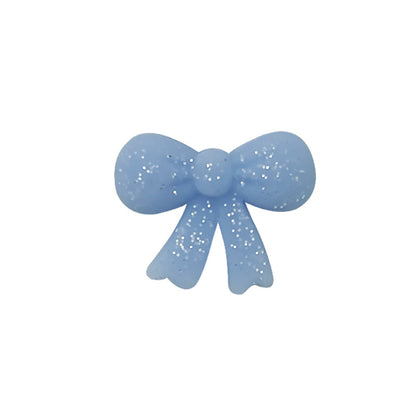 20Pcs Silicone Focal Beads Bow Cross Solid Luminous Design 33