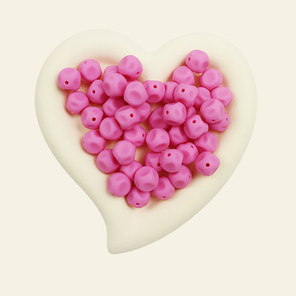 50pcs 15mm Irregular Silicone Beads Solid Color 15