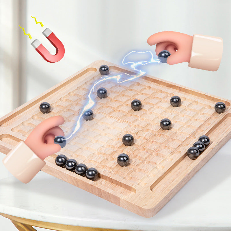 Wooden Magnetic Chess Game Educational Toy for Kids