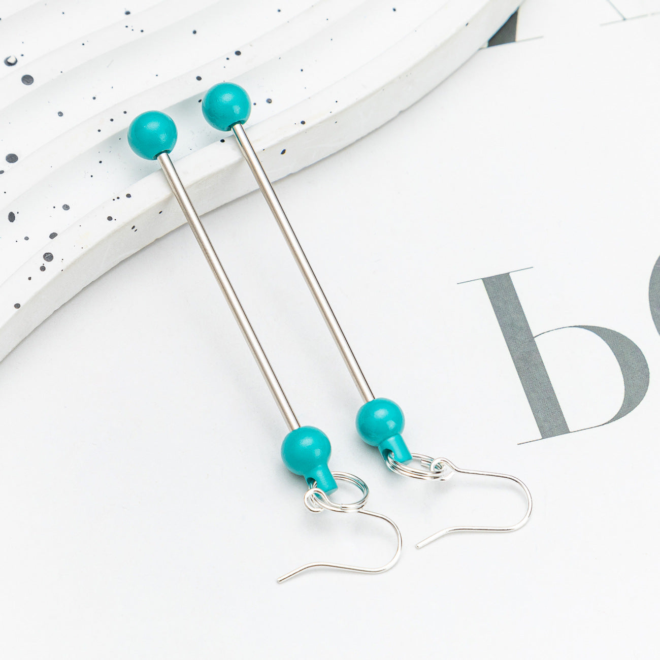 Beadable Earrings Metal DIY 7.8cm Length Craft Supplies 19