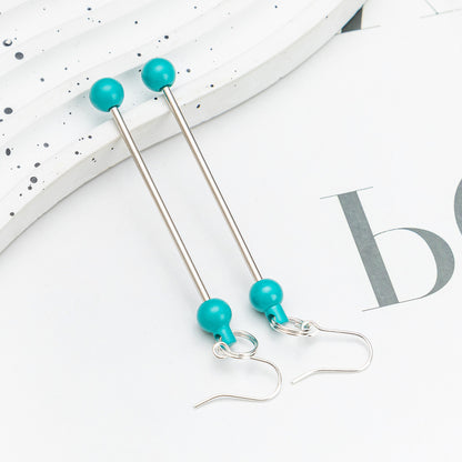 Beadable Earrings Metal DIY 7.8cm Length Craft Supplies 19