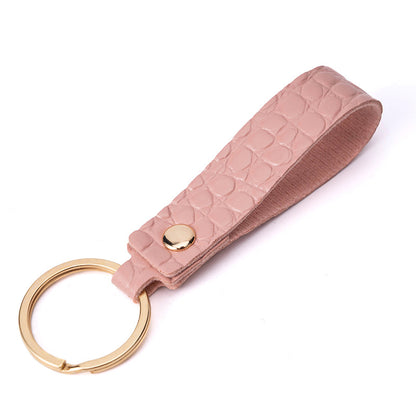 Crocodile Pattern PU Leather Keychain Loop for Women and Men 6