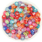 100pcs Letter Acrylic Beads Transparent Candy Color DIY Bracelet Making 6