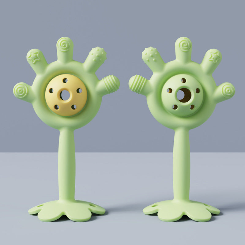 Silicone Baby Teething Toy Palm Ringing Teether for Infant 8