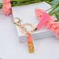 Resin Pink Tassel Letter Keychain A to Z Initial Charm 35