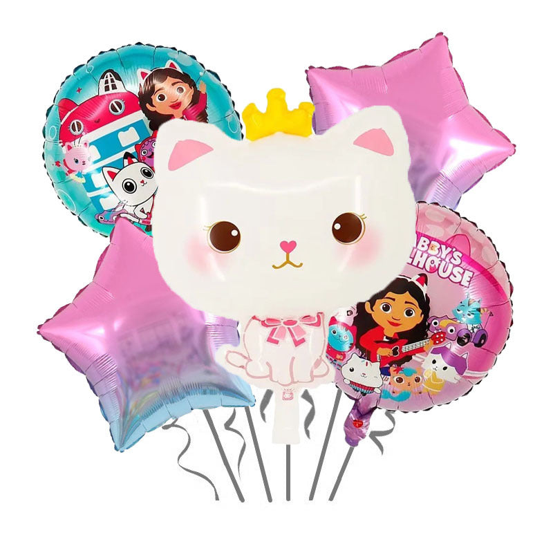 Gabby Dollhouse Foil Balloon Set Birthday Party Decoration 2