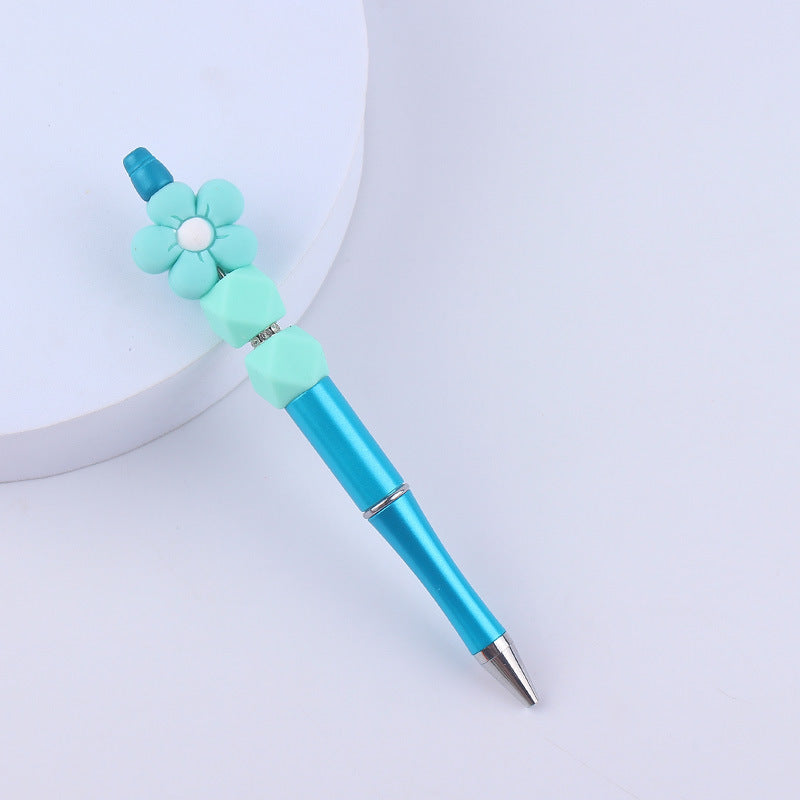 Flower Silicone Beaded Pens Handmade Office School Supplies Gift 15