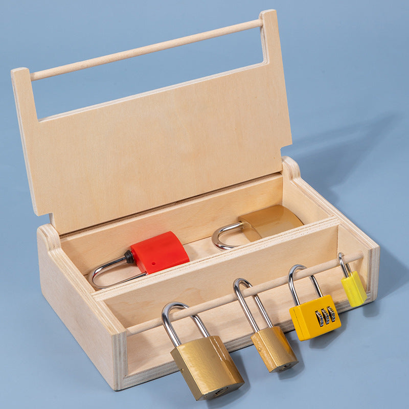 Wooden Unlock Action Training Montessori Toys for Kids 4