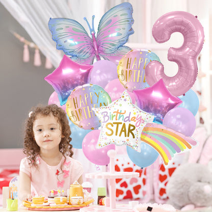Butterfly Meteor Foil Balloon Set Holiday Party Decoration 4