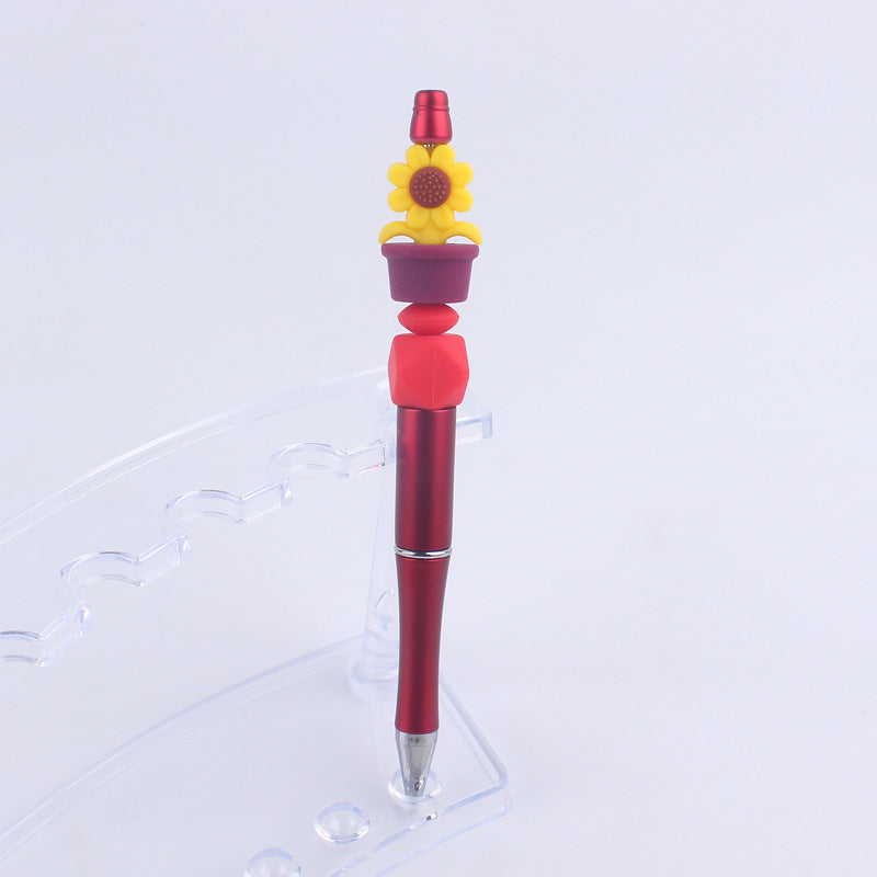 Sunflower Silicone Beaded Pens Handmade Office School Supplies Gift 13
