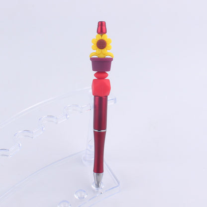 Sunflower Silicone Beaded Pens Handmade Office School Supplies Gift 13