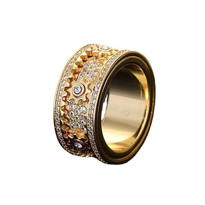 Copper Fidget Ring Mechanical Anxiety Relief Spinner Ring US Sizes 6-12 3