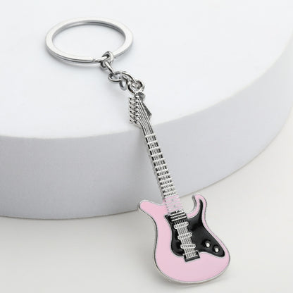 Metal Guitar Keychain Zinc Alloy Music Charm Accessory 3