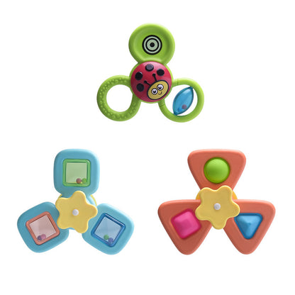 Plastic Suction Cup Spinner Toys Set for Babies and Toddlers 3 Pack
