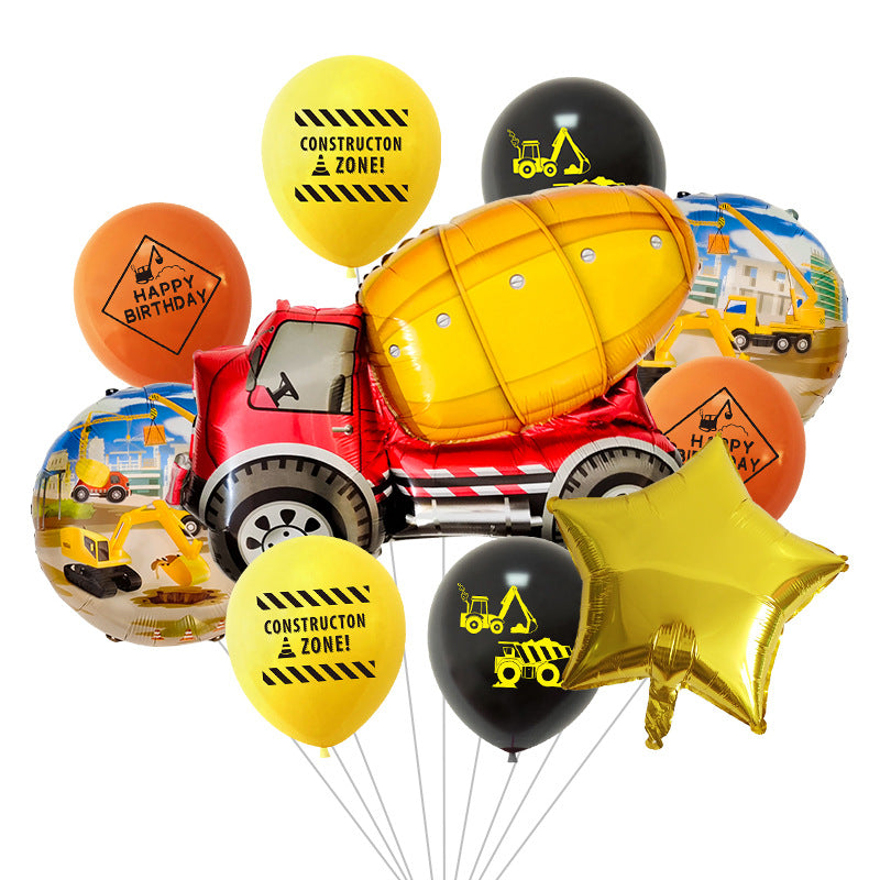 Excavator Foil Balloon Construction Party Decoration Set 5