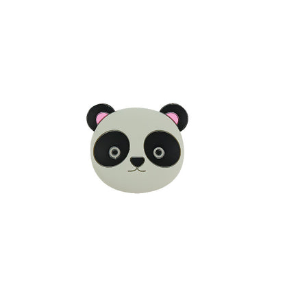 Silicone Focal Beads Cartoon Animal Panda Face with Ears 10