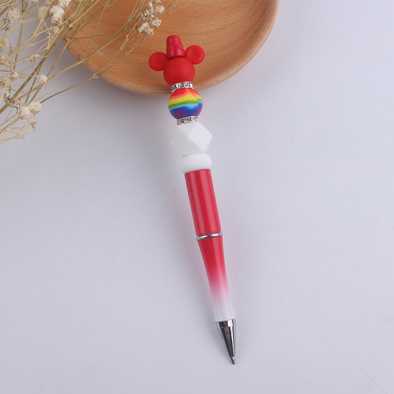 Cartoon Animals Silicone Beaded Pens Ballpoint Handmade Novelty Gift 10