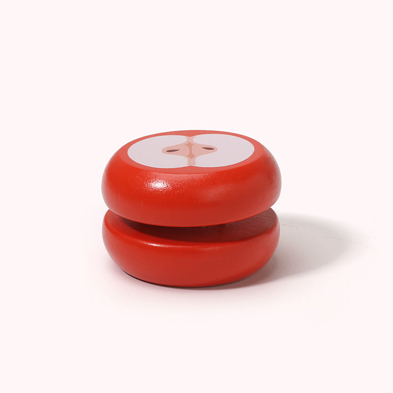 Wooden Fruit Yo-Yo Toy Classic Handmade Fidget Toy 7