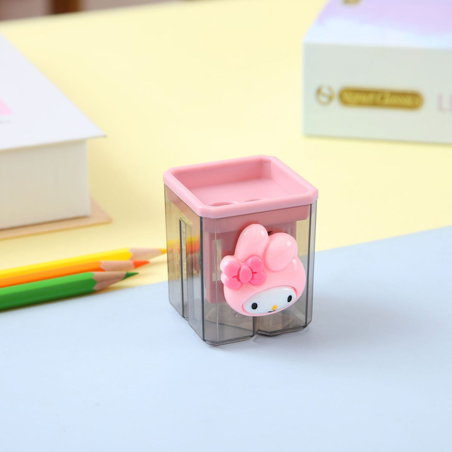 Cartoon Double Hole Manual Pencil Sharpener Plastic 4.8x4x4cm 16