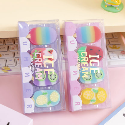 Ice Cream Novelty Eraser Set 4 pcs Sweet Summer Theme 2