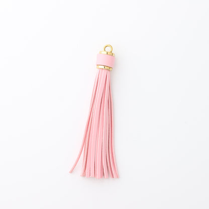 PU Leather Tassel Keychain with Buckle Charm for Women 6