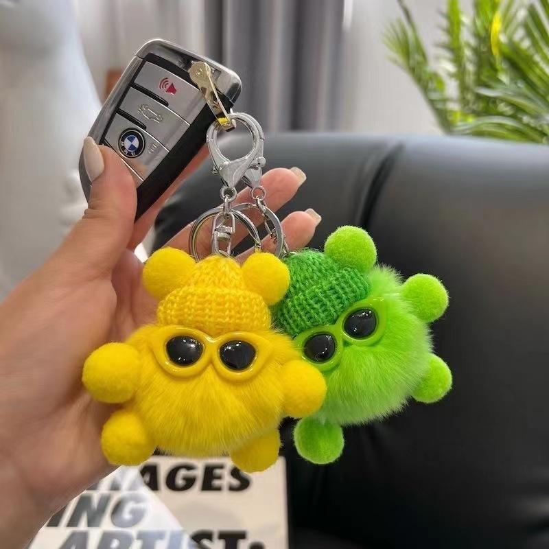 Small Monster Pom Pom Doll Keychain Plush Charm Accessory 5