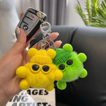 Small Monster Pom Pom Doll Keychain Plush Charm Accessory 5