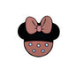 20pcs Silicone Focal Beads Round Ear Mouse Character with Bow 9
