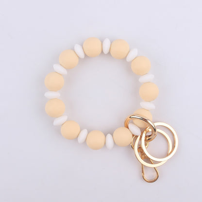 Spacer Beads Silicone Bead Wristlet Keychain 8