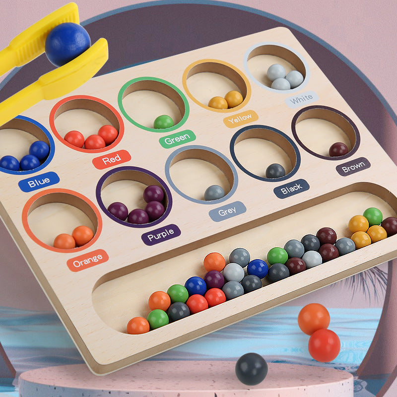 Wooden Montessori Toys Color Classification Sorting Board for Kids 2