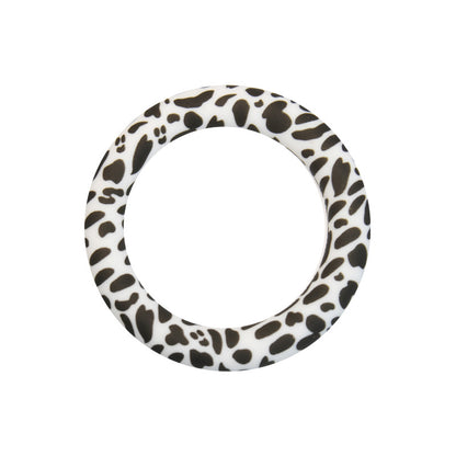 65mm Printed Silicone Beads Rings Multi Color Design 37