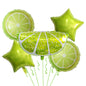Summer Fruit Foil Balloons Birthday Party Decoration Set 5pcs 4
