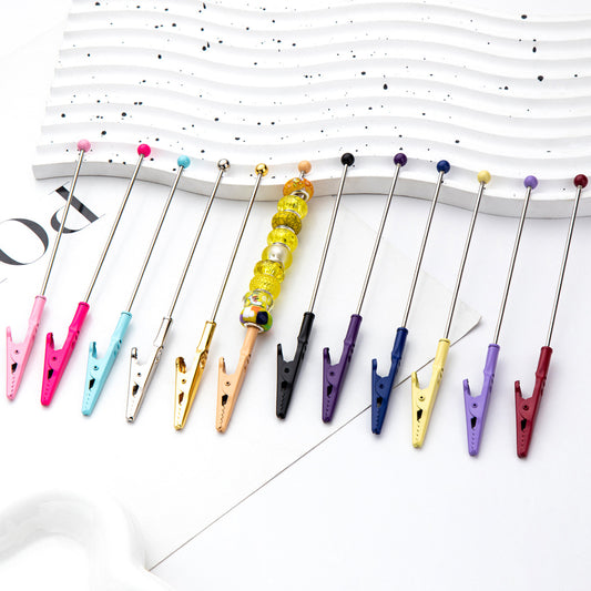 Beadable Alligator Clip Metal Crocodile Note Holder DIY Craft Supplies