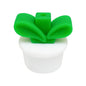 20Pcs Silicone 3D Focal Beads Flowerpot Grass With Leaf Detail 14