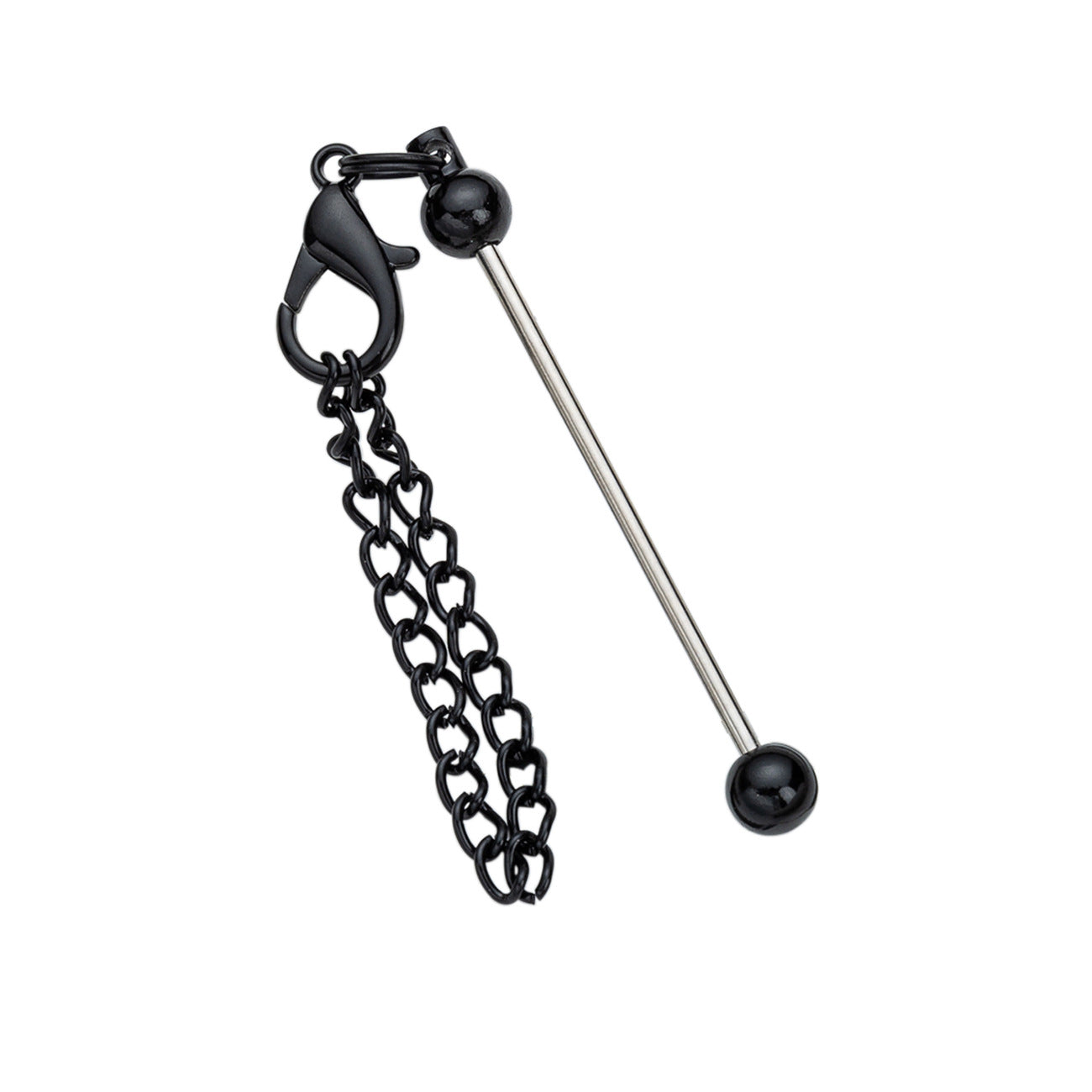 Mini Beadable Keychain Metal DIY Creative Personality Bag Pendant 5