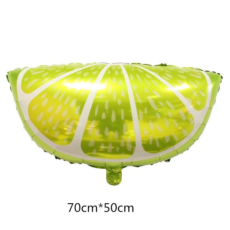 Fruit Foil Balloon Set Watermelon Pineapple Strawberry 5pcs 9