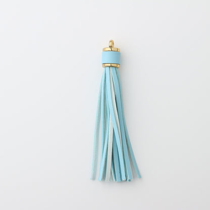 PU Leather Tassel Keychain with Buckle Charm for Women 22