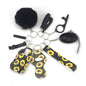 Outdoor Self Defense Alarm Whistle Pompom Keychain 10 Pack 2