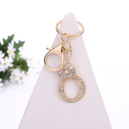 Alloy Diamond Letter Keychain Zinc Alloy Material A to Z Initial 19