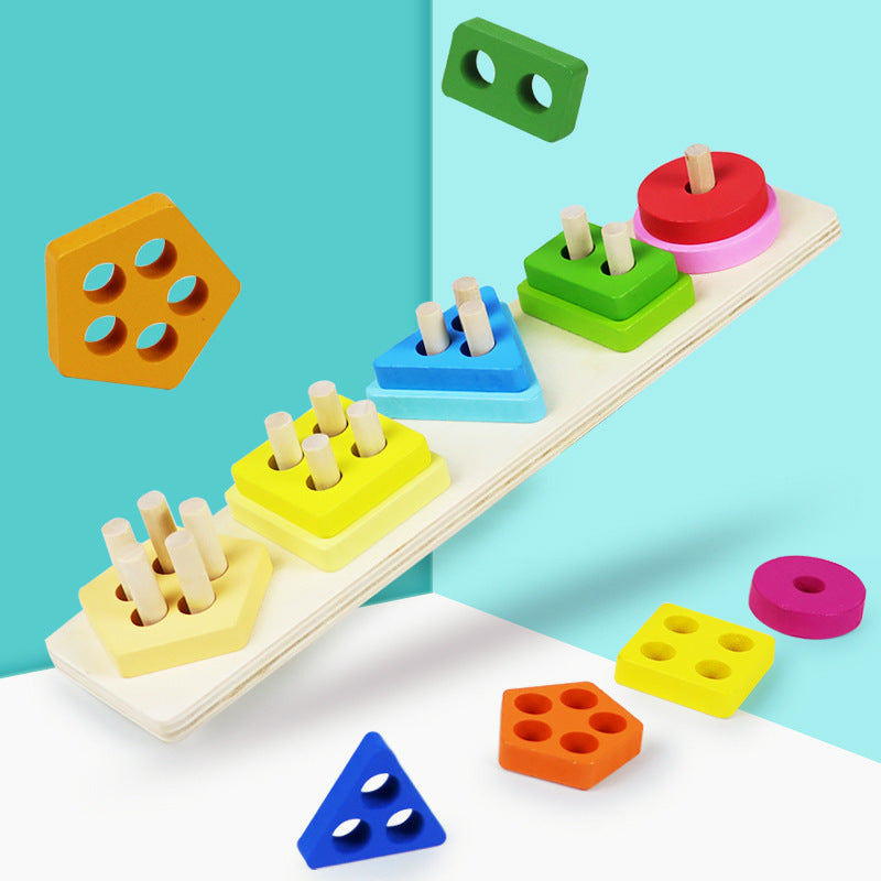 Wooden Geometric Matching Montessori Toys for Toddlers 2