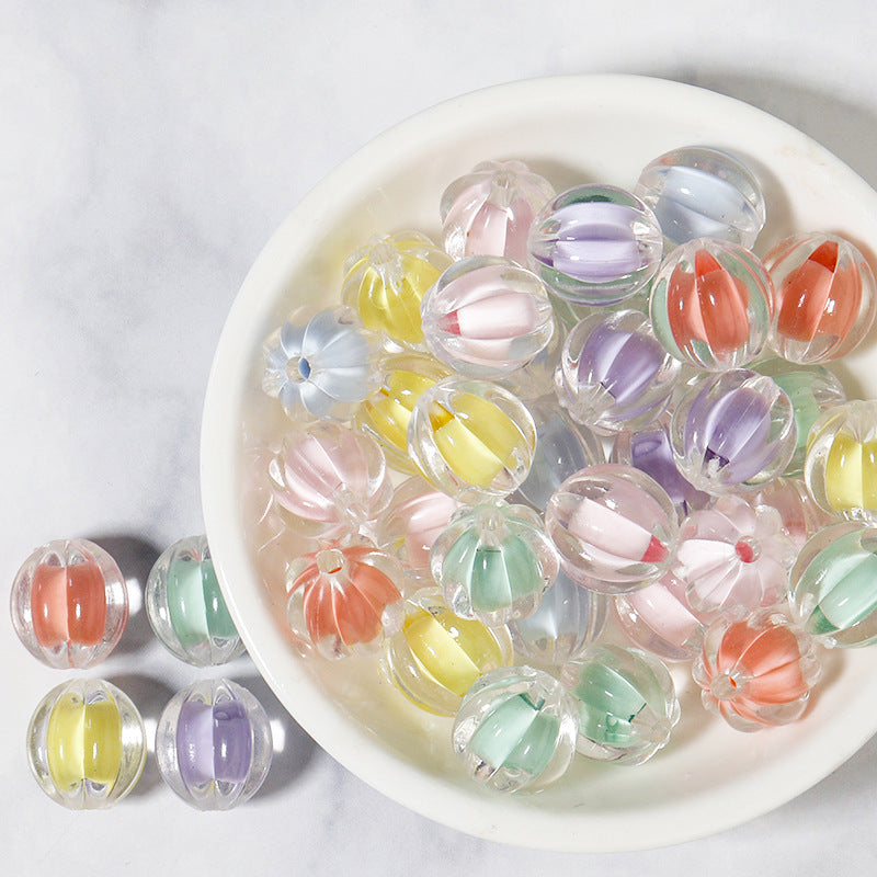 100 Pack Transparent Multi-Style Acrylic Beads Bracelet Accessories 55