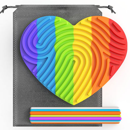 Silicone Sensory Active Plate Board Fidget Toy Round or Heart Shape 10