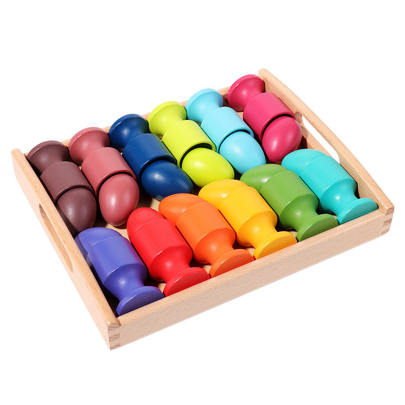 Wooden Egg Ball Cup Montessori Toys Educational Activity Toy 5