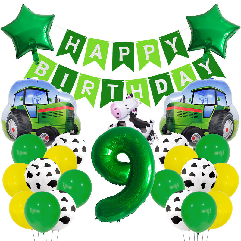 Cow Farm Foil Balloon Set Birthday Party Decoration 12