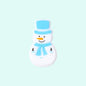 Silicone Focal Beads Snow Polar Bear Penguin Winter Snowman Design 5